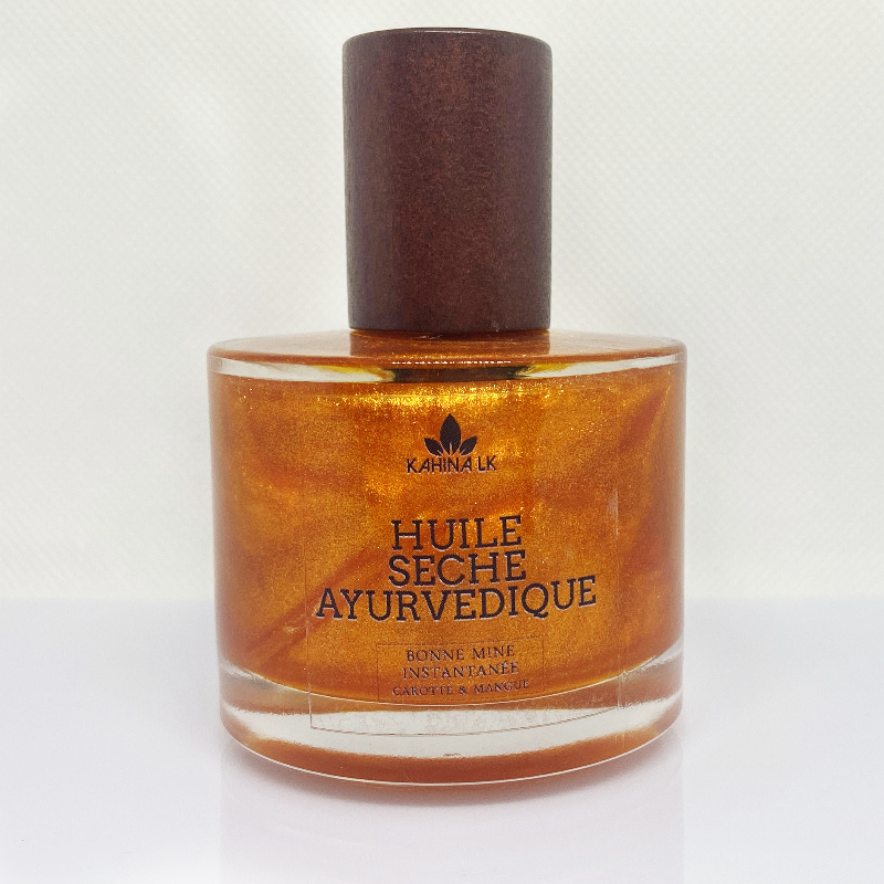 Huile sèche ayurvédique bonne mine instantanée carotte & mangue (50ml)